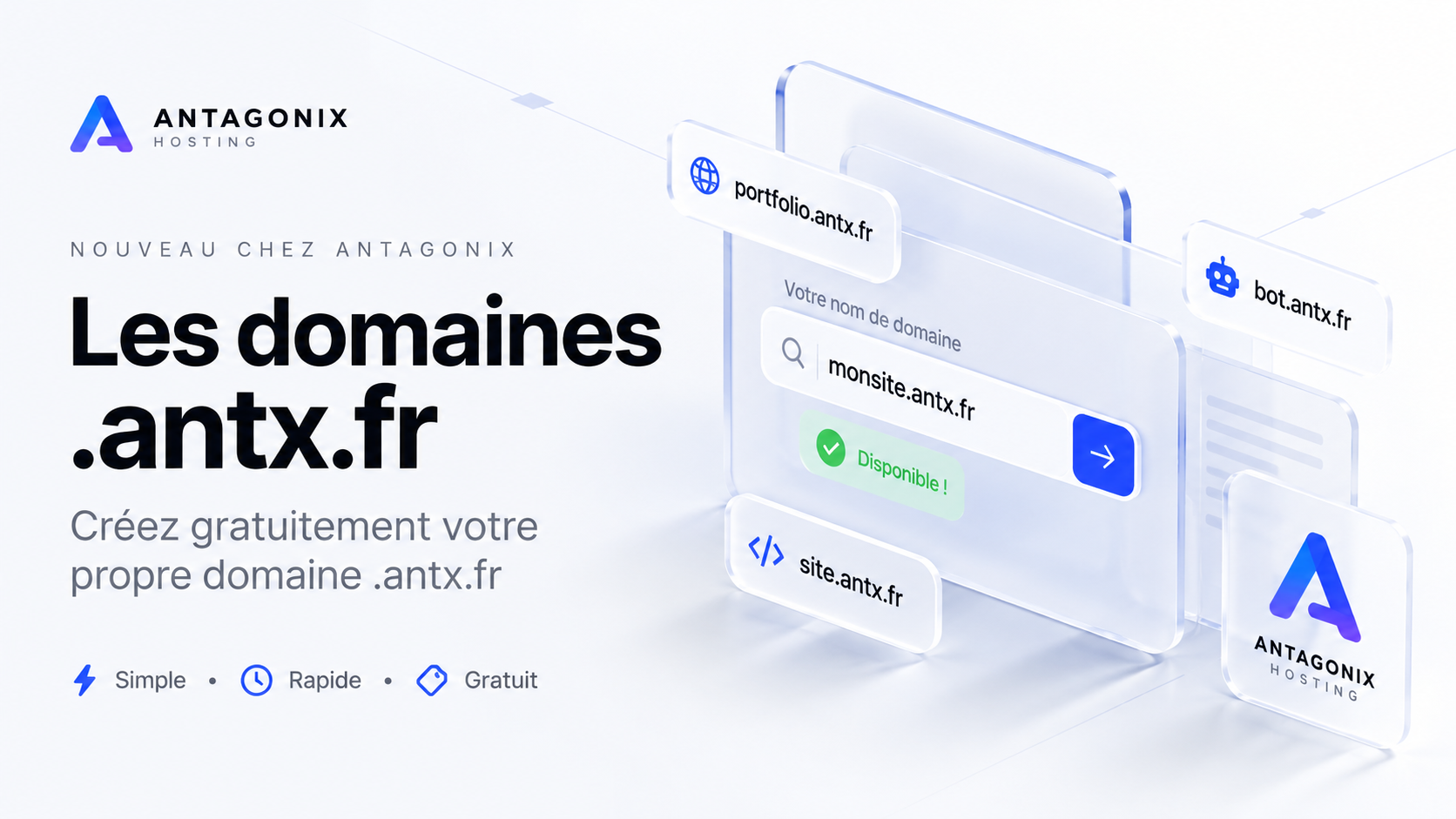 Les domaines .antx.fr arrivent sur Antagonix Hosting